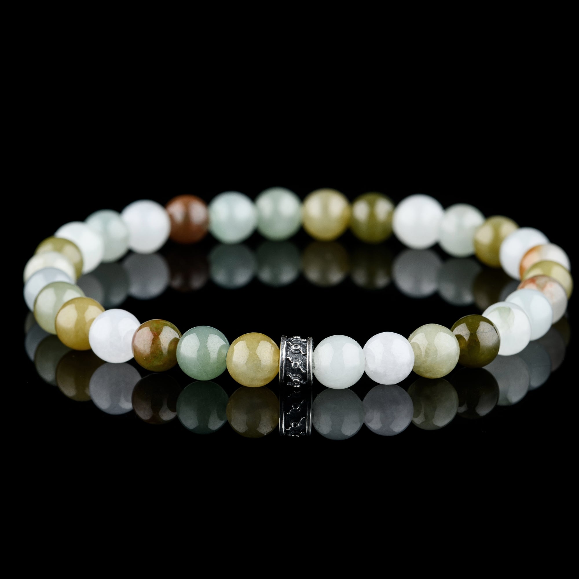 Burmese Multicolor Jade Bracelet VI (7mm)