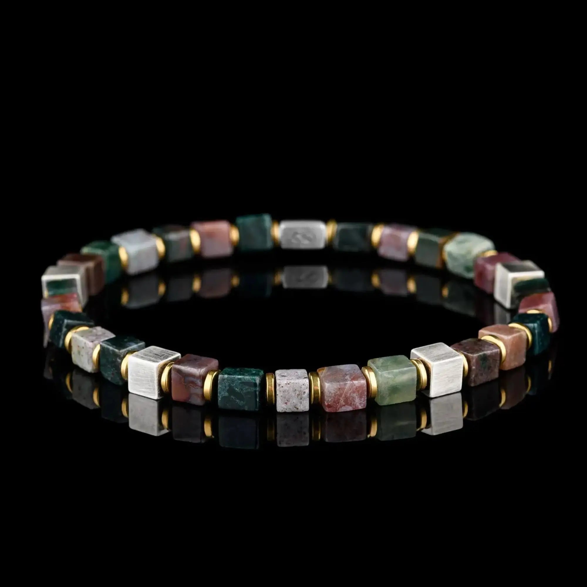 Indian Agate - Cube Bracelet V (4-5mm)