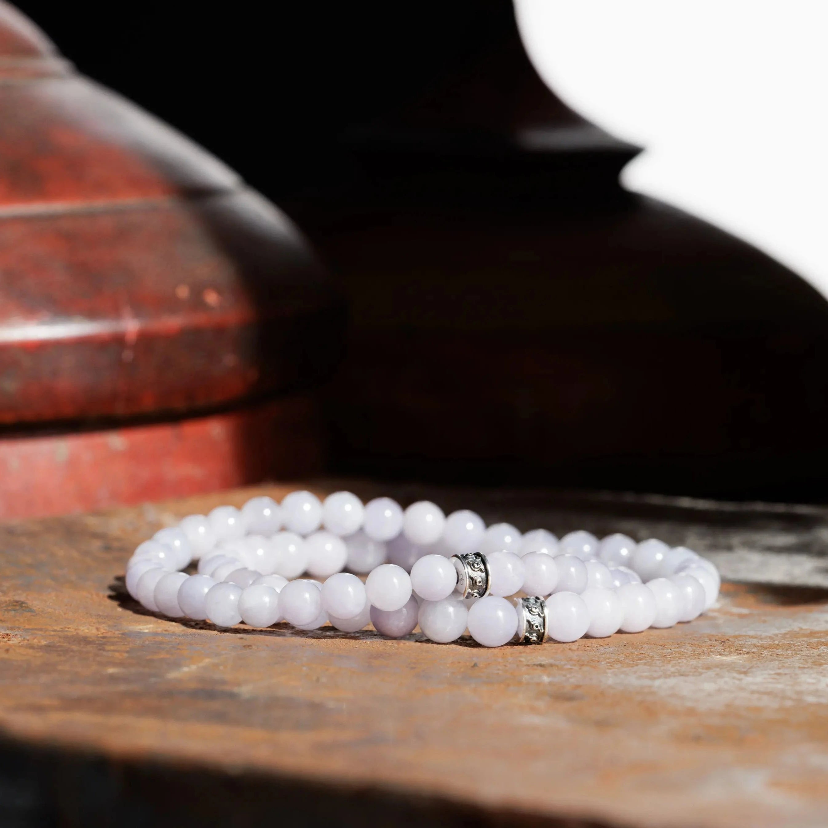 Burmese Lavender Jade Bracelet VIII (6.5-7mm)