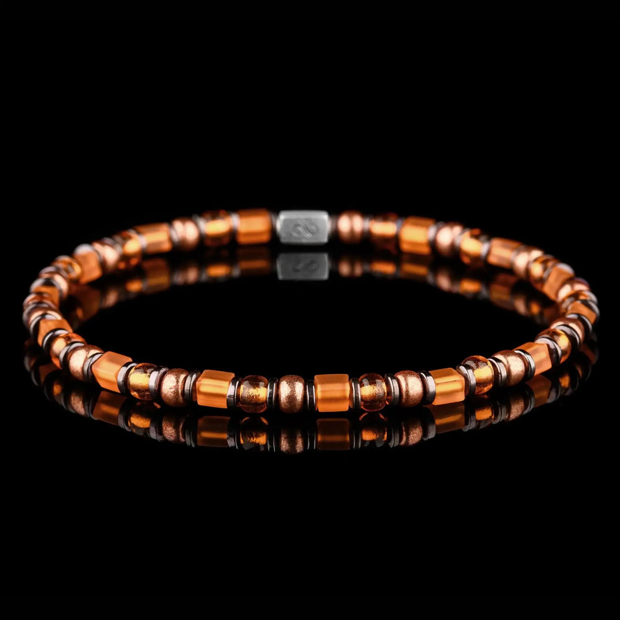 Hematite Multitoned Orange Bracelet XXIV (4mm)