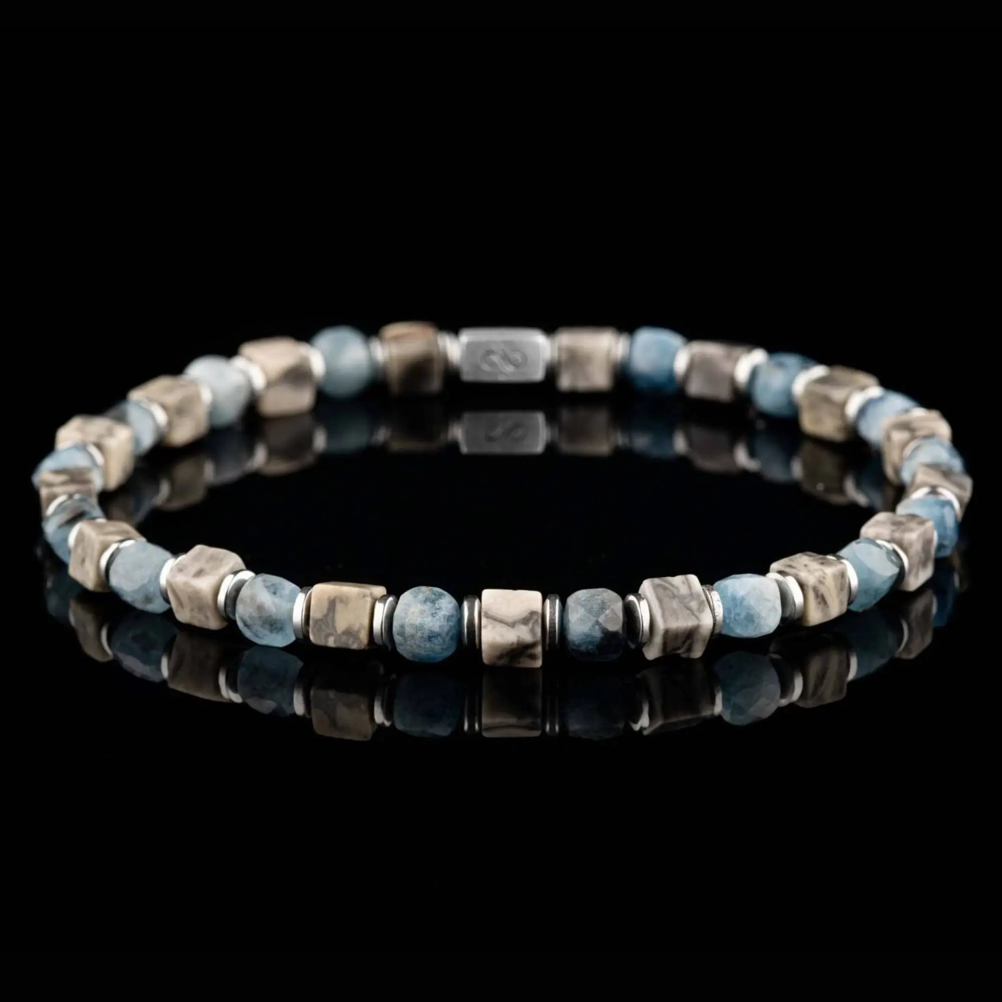 Picasso Jasper - Aquamarine Bracelet V (4mm)