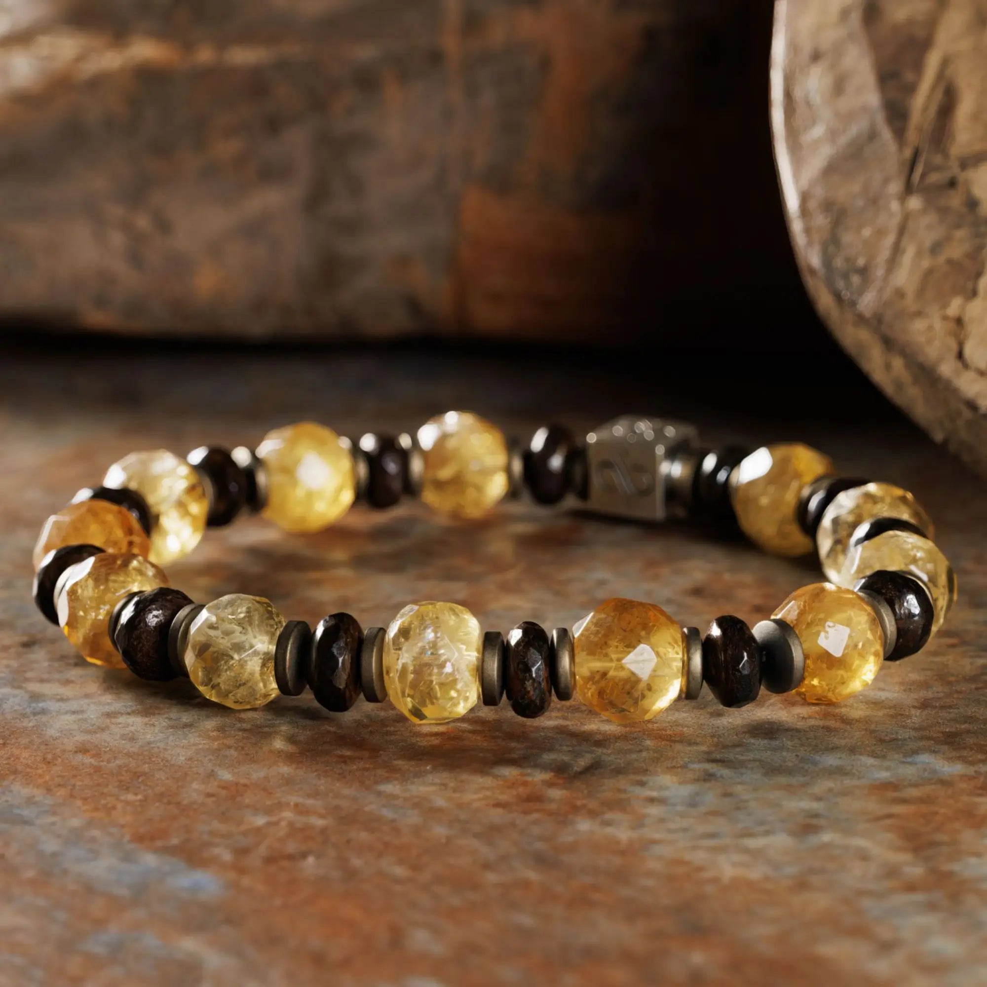 Citrine - Bronzite Bracelet XI (10mm)