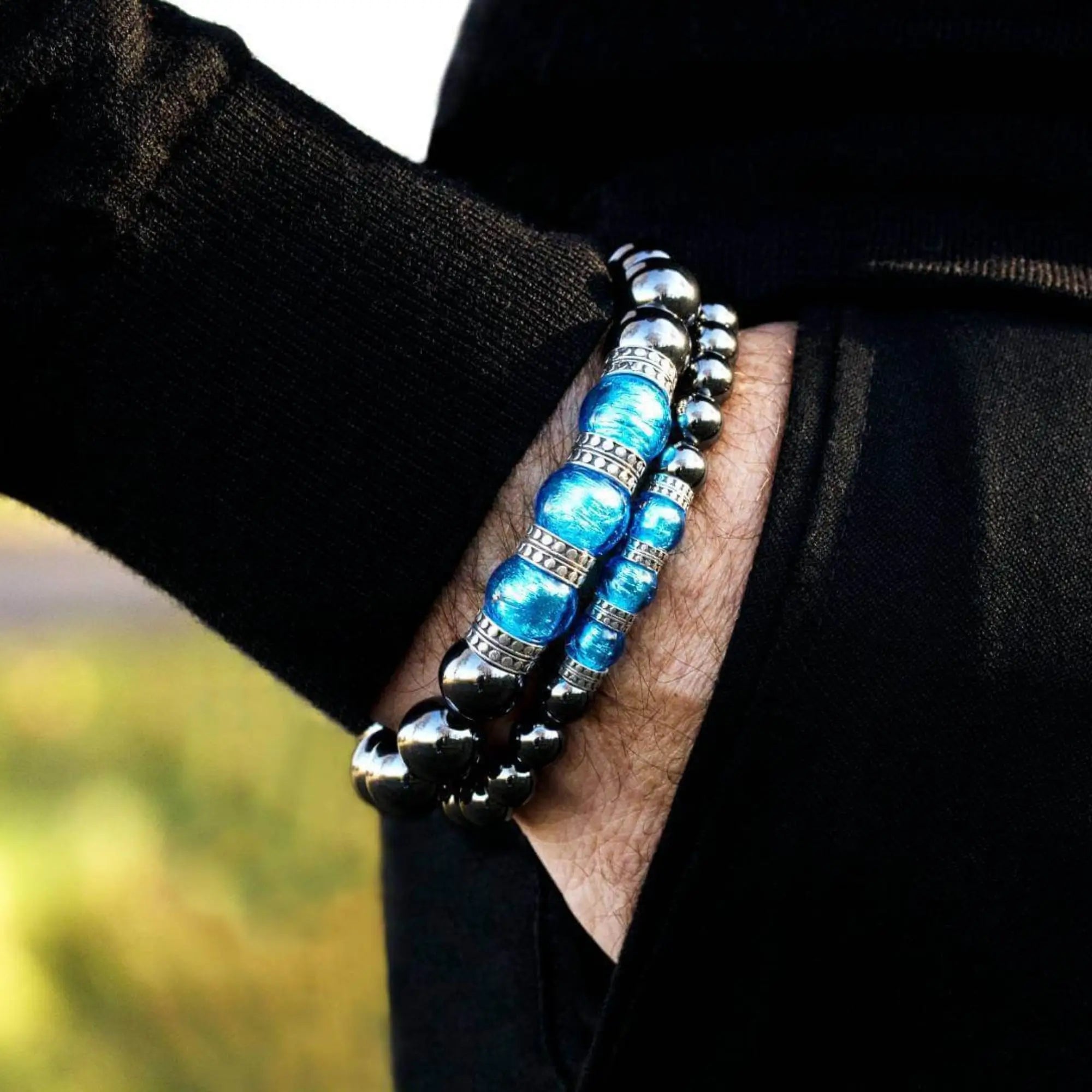 Hematite Blue Bracelet VI (12mm)