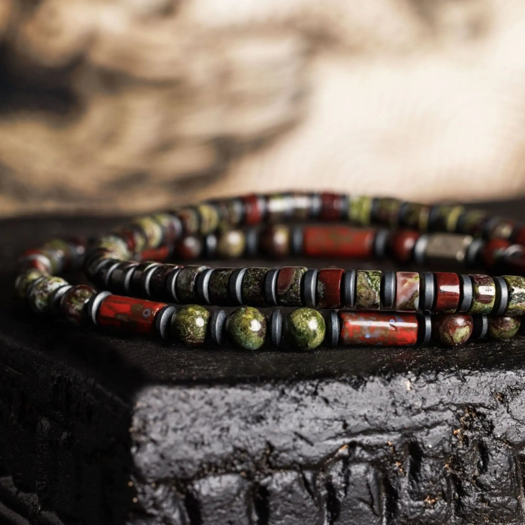 Dragon Blood Jasper Bracelet VII (4mm)