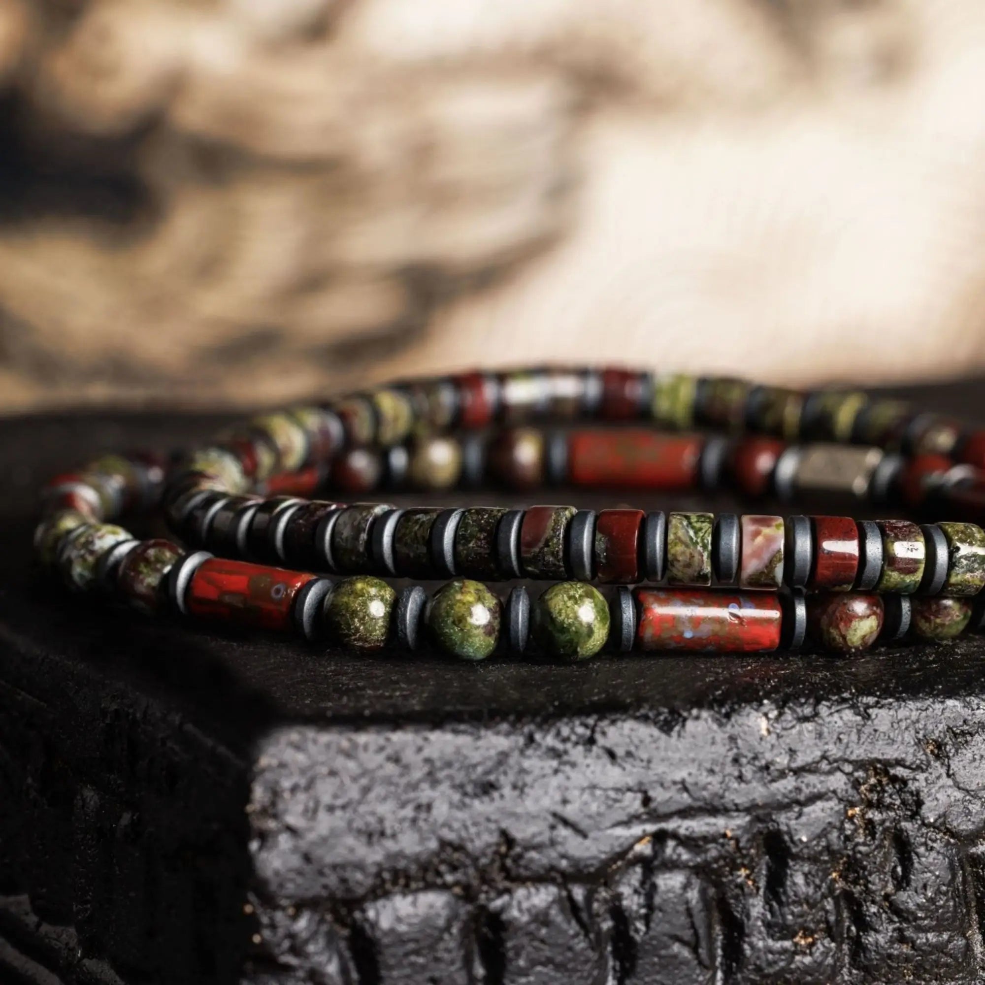 Dragon Blood Jasper Bracelet VIII (4mm)