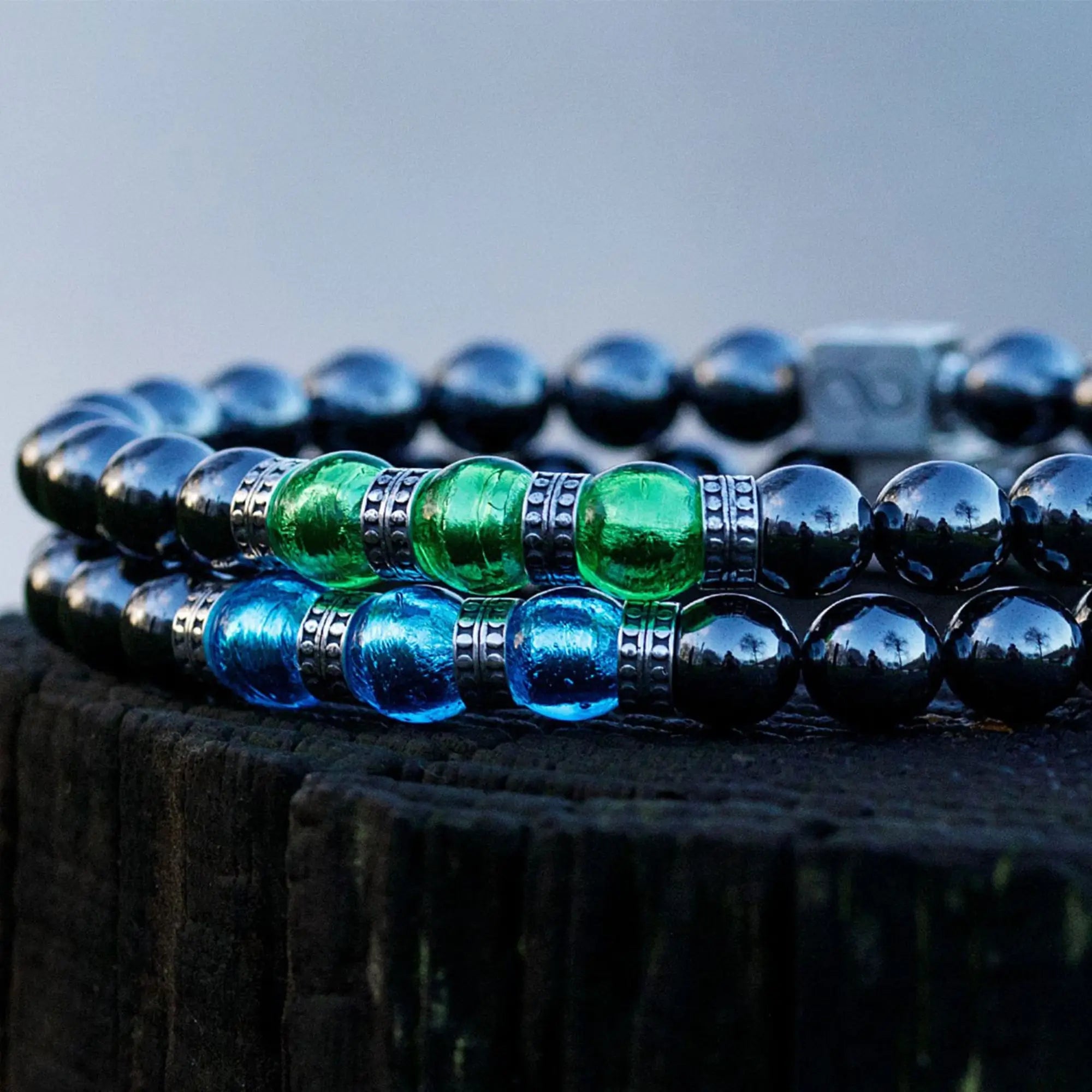 Hematite Blue Bracelet V (8mm)