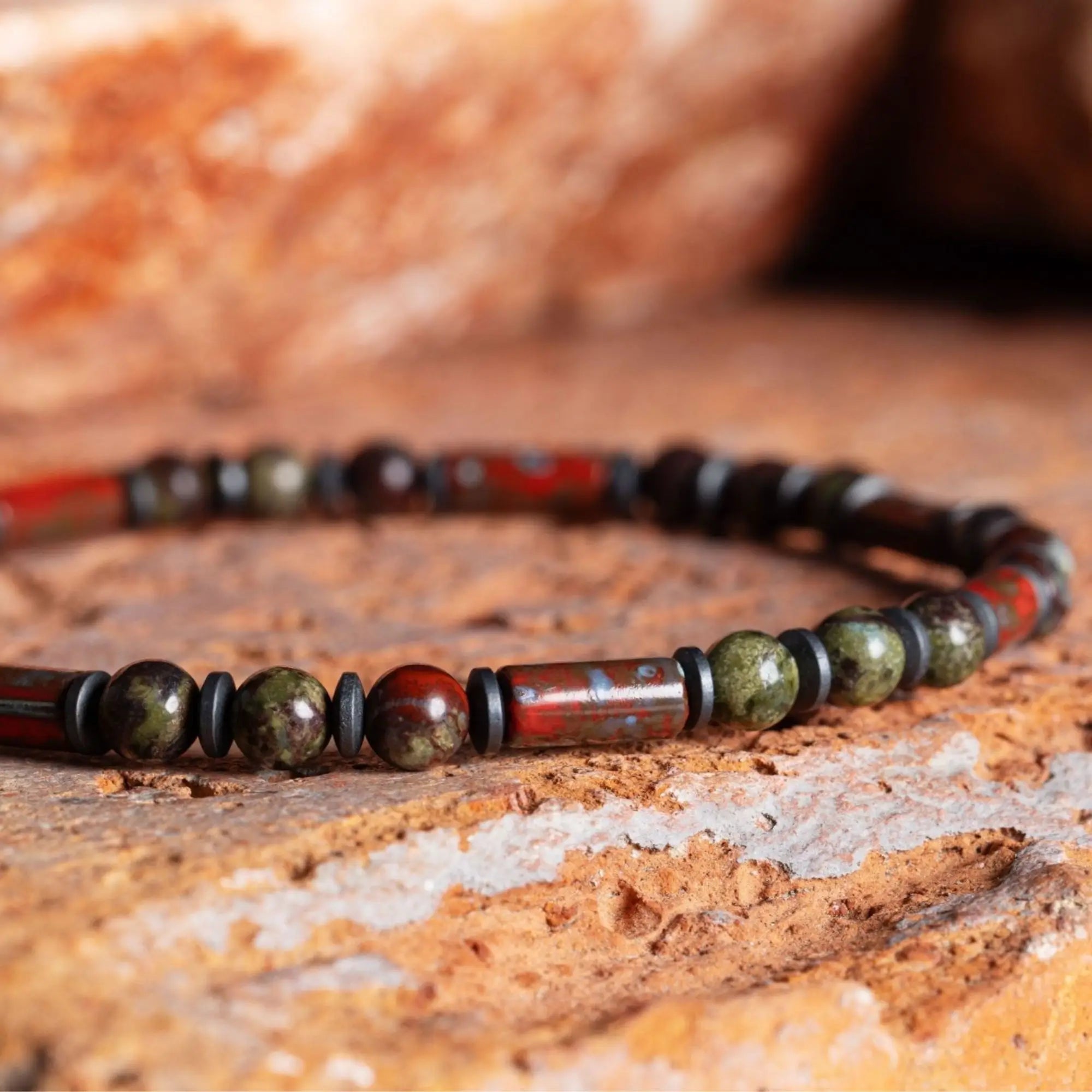 Dragon Blood Jasper Bracelet VIII (4mm)