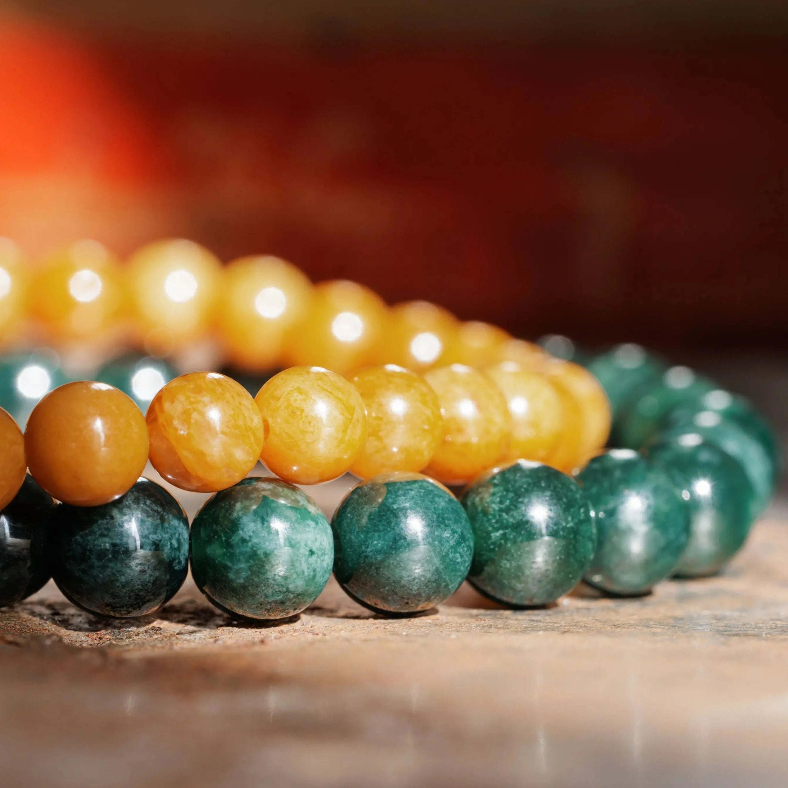 Mustard Yellow Jade Bracelet XII (6.5mm)